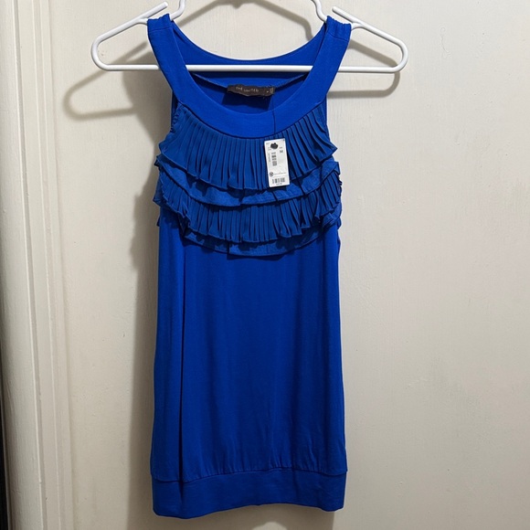 The Limited Blue Ruffle Tank Top - Picture 5 of 5